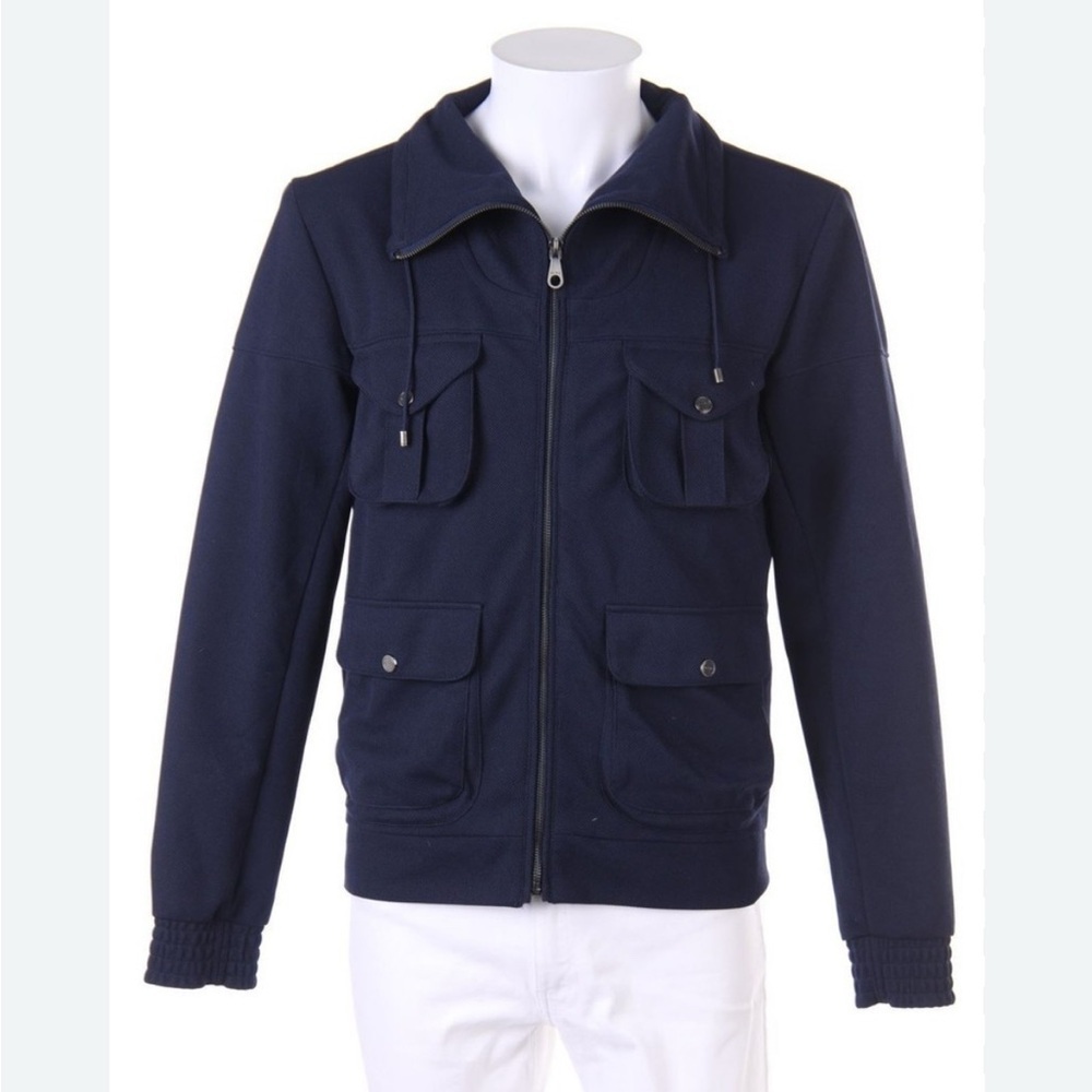 Zara Collection Mens Full Zip Jacket Blue 100%Polyester 
 Long Sleeve Casual XL